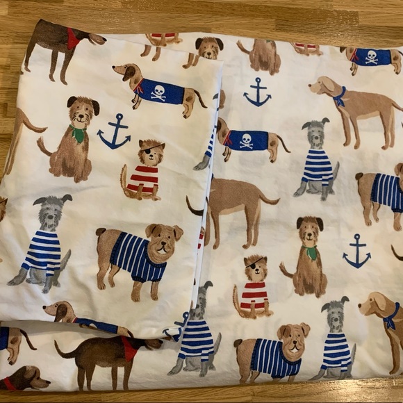 pottery barn dog sheets